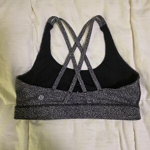 lululemon athletica Strappy Black and Gray Energy Sports Bra